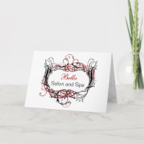 red black and white Chic Business Thank You Cards