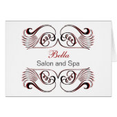 red black and white Chic Business Thank You Cards (Front Horizontal)