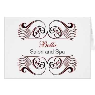 red black and white Chic Business Thank You Cards