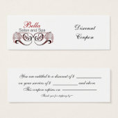 red,black and white Chic discount coupon (Front & Back)