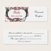red,black and white Chic discount coupon (Front & Back)