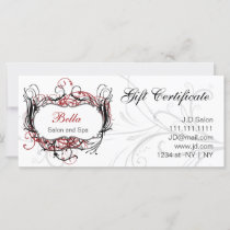 red,black and white Chic Gift Certificates