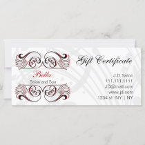 red,black and white Chic Gift Certificates