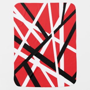Red, Black, and White Graphic  Baby Blanket
