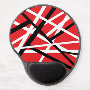 red, black, and white graphic gel mouse pad