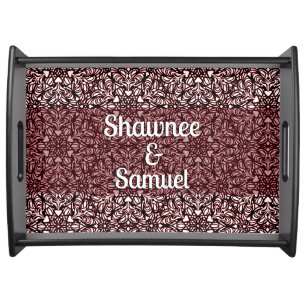 Red, Black and White Hearts Serving Tray