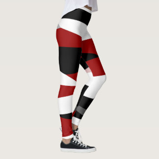Red Black and White Leggings