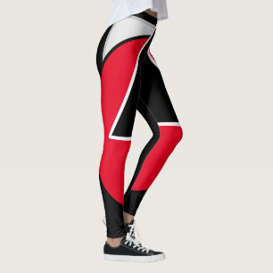 Red, Black and White Leggings