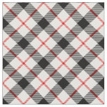 Red Black and White Plaid Fabric