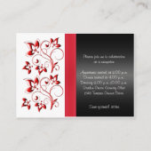 Red, Black, and White Reception Enclosure Card (Back)