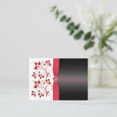 Red, Black, and White Reception Enclosure Card (Standing Front)