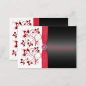 Red, Black, and White Reception Enclosure Card (Front/Back)