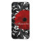 Red, Black and White Scroll Gerbera Daisy