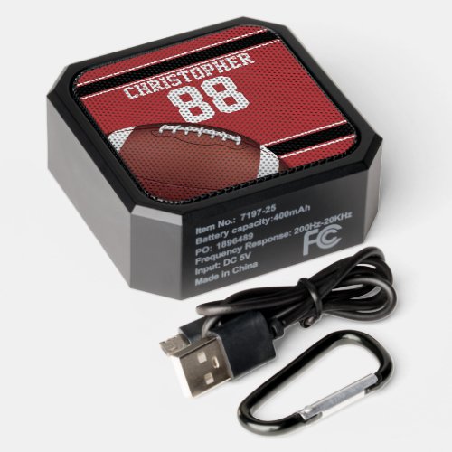 Red Black and White Stripes Football Jersey Bluetooth Speaker