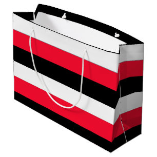 Red, Black and White Stripes gift bag