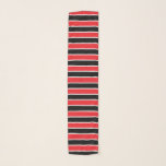 Red, Black and White Stripes Scarf<br><div class="desc">Abstract digital art of red and black stripes with thinner white stripes</div>