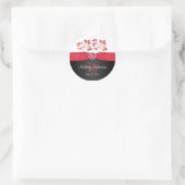 Red, Black, and White Sweet 16 1.5" Round Sticker (Bag)