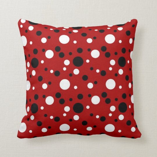 Red, Black and White Throw Pillow | Zazzle.com