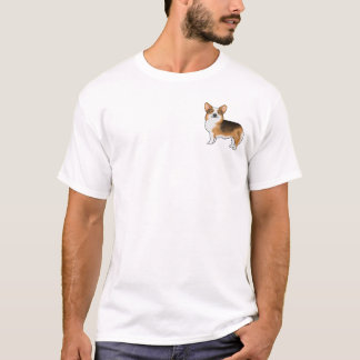 Red, Black And White Tri Pembroke Welsh Corgi Dog T-Shirt