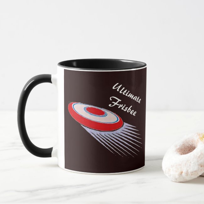 Red Black and White Ultimate Frisbee Mug