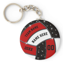 Red Black and White Volleyball Gifts, Volleyball Keychain Red Black and White Volleyball Gifts, Volleyball Keychain