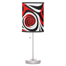 Red, Black and White Wave Pattern