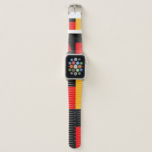 Red black and yellow artwork apple watch band