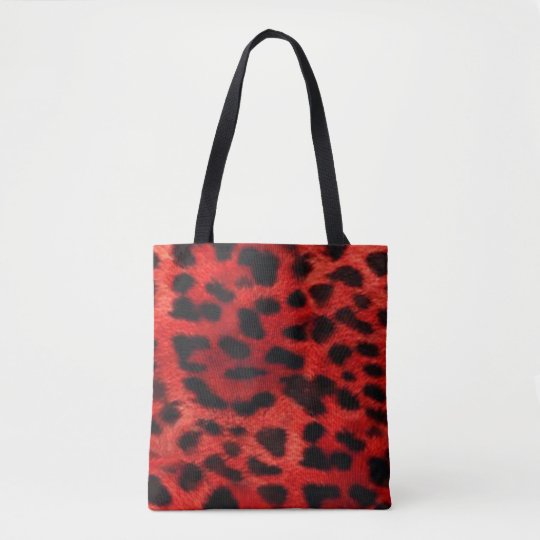 black and red tote bag