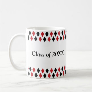 Red & Black Argyle Personalized Class Of Mug