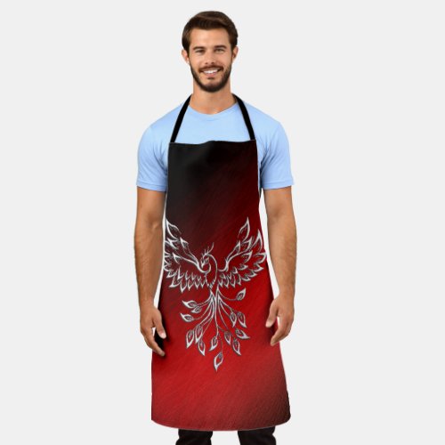 Red Black Ashes and Phoenix   Apron