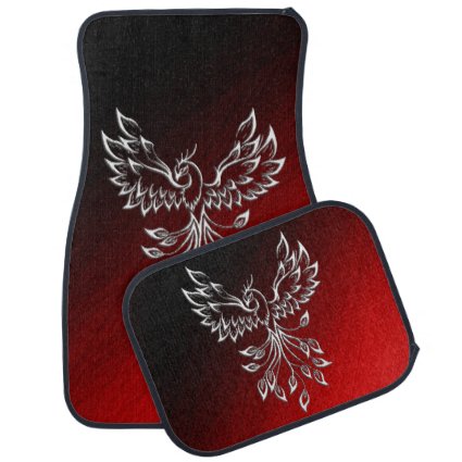 Red Black Ashes and Phoenix Car Floor Mat