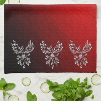 Red Black Ashes and Phoenix Kitchen Towel