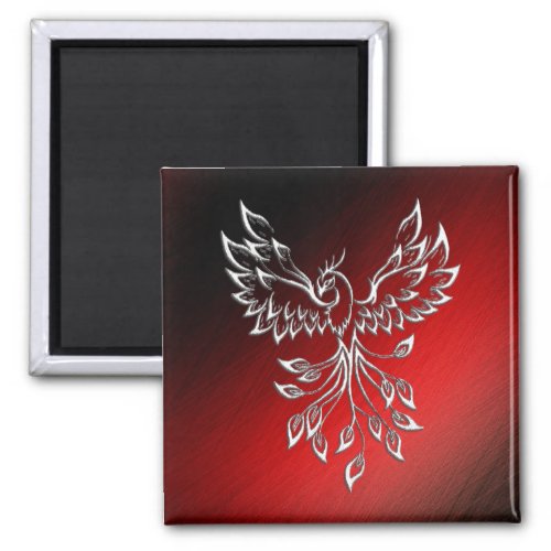 Red Black Ashes and Phoenix Magnet