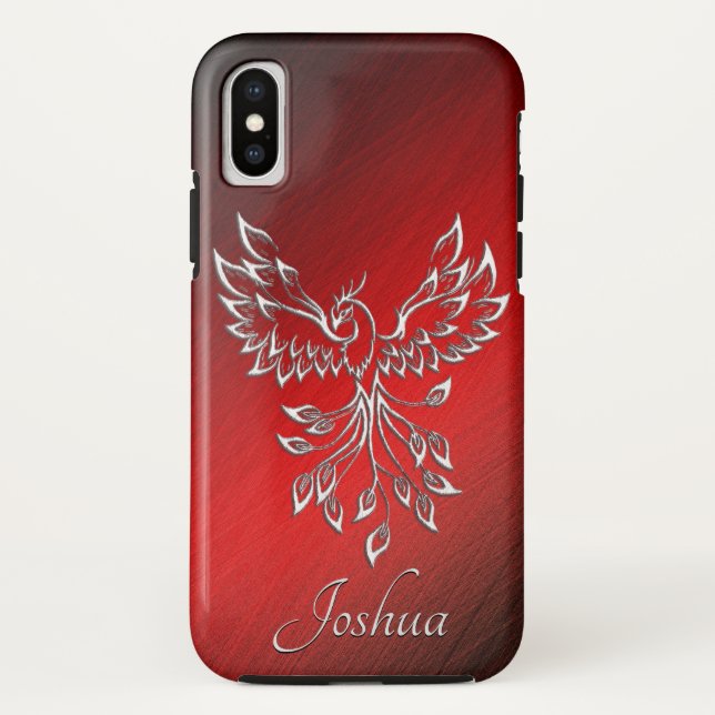 Red Black Ashes and Phoenix Personal Case-Mate iPhone Case (Back)