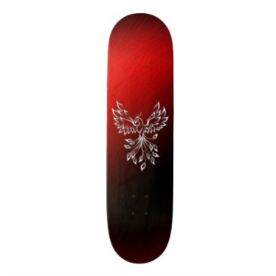 Red Black Ashes and Phoenix Skateboard