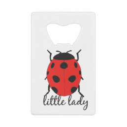 Red &amp; Black Baby Ladybug Cute Red Ladybug Insect Credit Card Bottle Opener