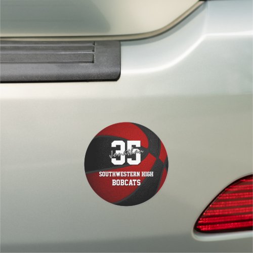 red black basketball team colors gifts under 10 car magnet