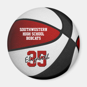 red black basketball team colors magnet