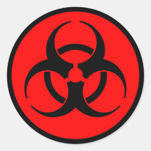 Personalized Red Biohazard Symbol Gifts on Zazzle