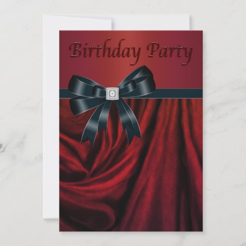 Red Black Birthday Party Invitation Template