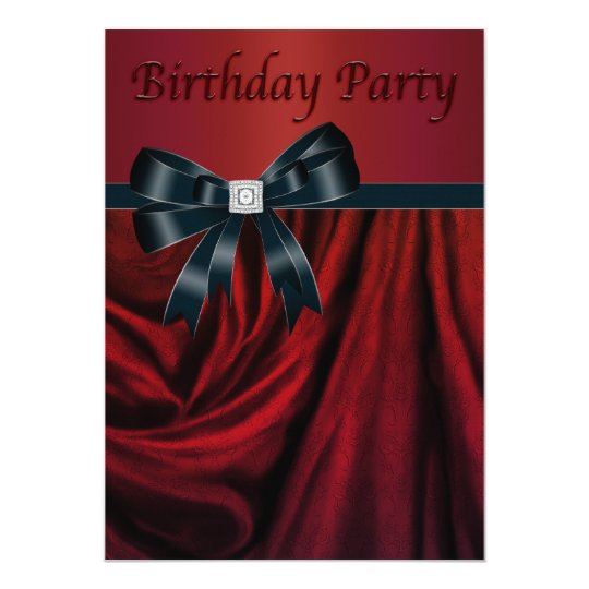 Red Black Birthday Party Invitation Template