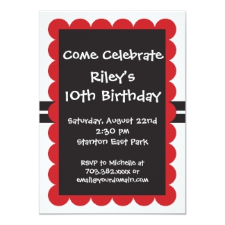 Red And Black Party Invitations 7