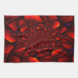 Red Black Blue Petal Kitchen Towel