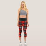Red Black Buffalo Plaid Design High Waisted Capris<br><div class="desc">features a red,  black,  and white pattern.  Trendy buffalo plaid makes a great gift idea or just something nice for yourself.</div>