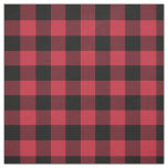 Red Black Buffalo Plaid Pattern Fabric