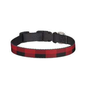 Red Black Buffalo Plaid Pet Collar