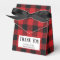 Red Black Buffalo Plaid Rustic Favor Box