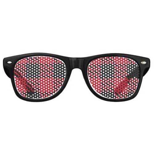 Red Black Buffalo Square Plaid Pattern 1 Retro Sunglasses