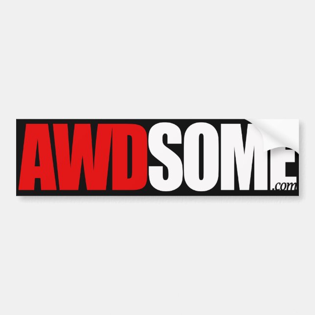 red black bumper sticker (Front)