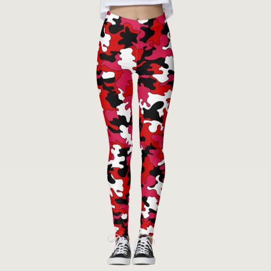 red and black camo joggers